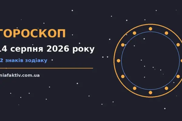Гороскоп на 14 серпня 2026 року: підказки перед важливим кроком про настрій, справи та гроші