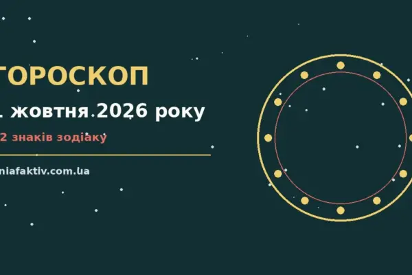 Гороскоп на 1 жовтня 2026 року: підказки перед важливим кроком про настрій, справи та гроші