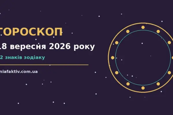 Гороскоп на 18 вересня 2026 року: підказки перед важливим кроком про настрій, справи та гроші