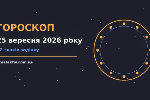 Гороскоп на 25 вересня 2026 року: підказки перед важливим кроком про настрій, справи та гроші