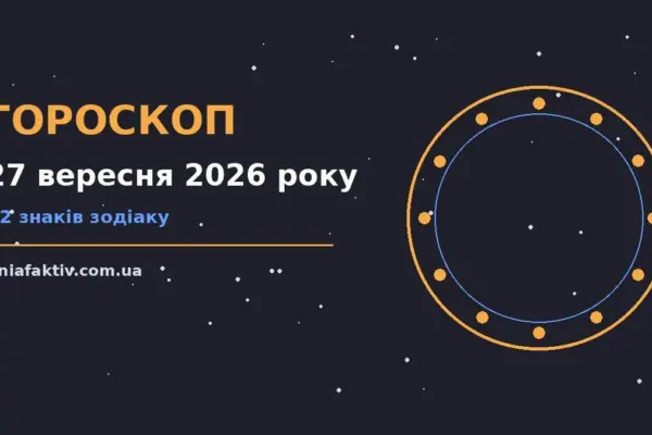Гороскоп на 27 вересня 2026 року: підказки перед важливим кроком про настрій, справи та гроші